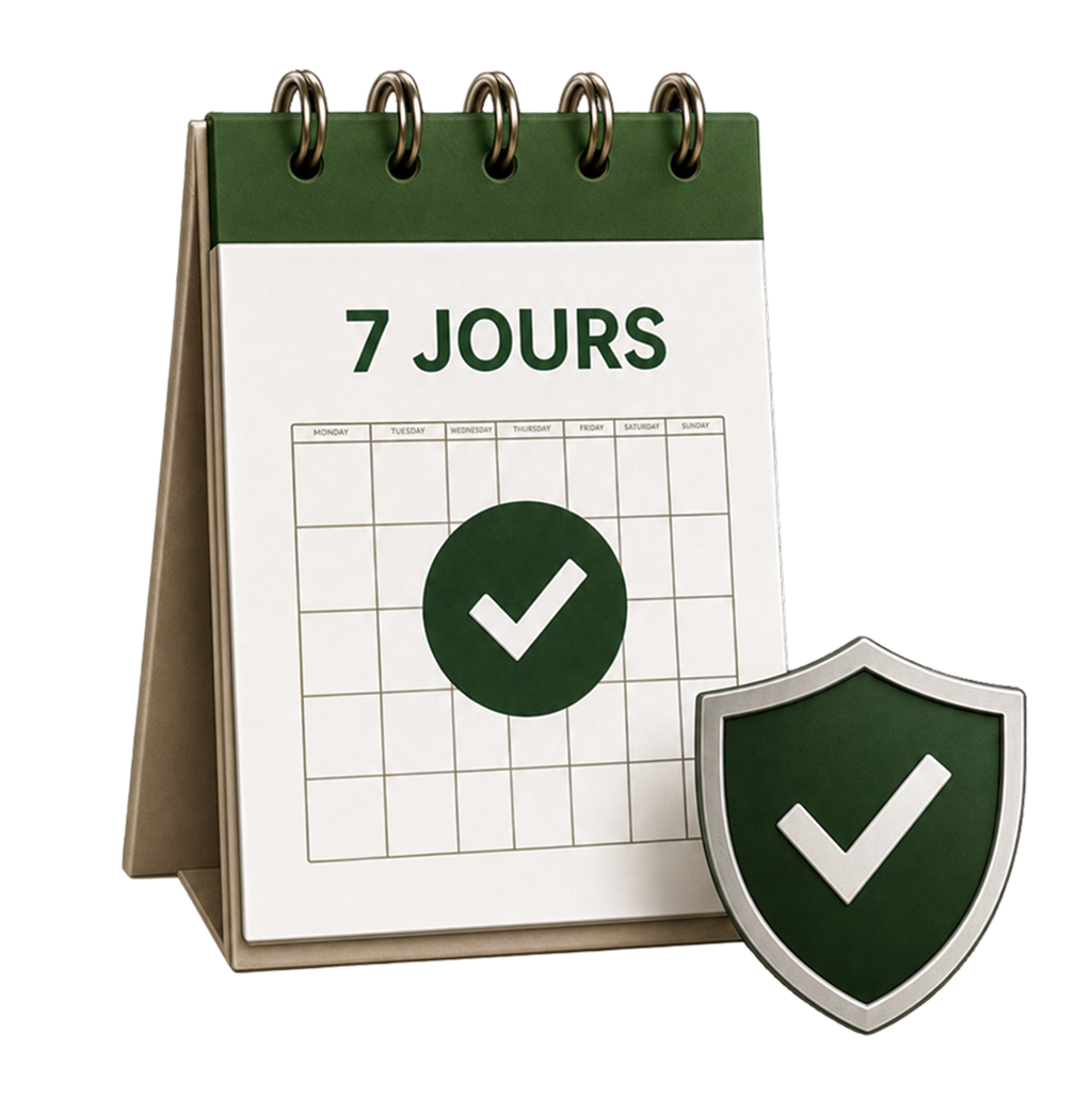 Wiederanpflanzungsgarantie 7 jours